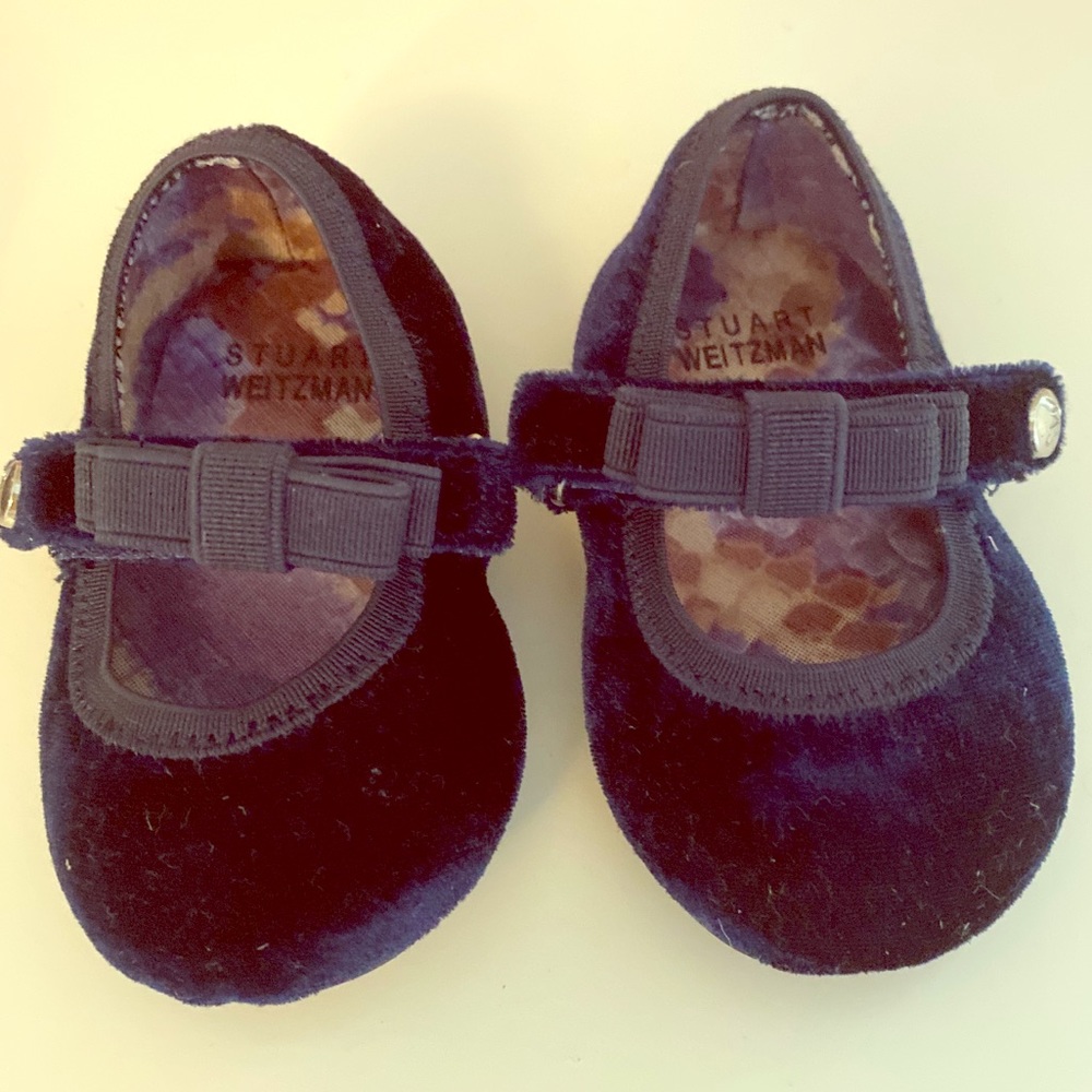 Stuart Weitzman Velvet Maryjanes